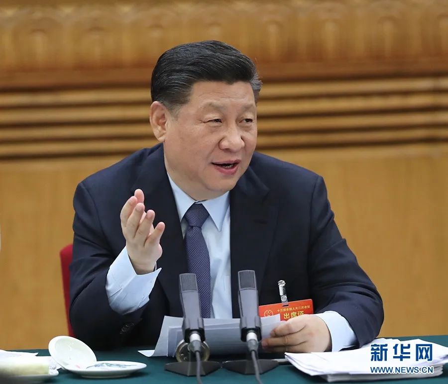 2019年3月7日，習近平參加十三屆全國人大二次會議甘肅代表團的審議。新華社記者 鞠鵬 攝